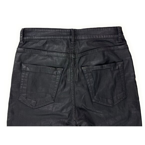Rick Owens DRKSHDW Waxed Detroit Cut Jeans Sz 29x29 Slim Fit Stretch Denim Italy - Picture 6 of 16